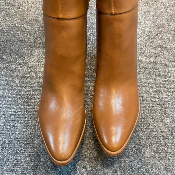 Brand New Marc Fisher Women 8 Lannie Medium Natural Brown Heeled Knee High Boots - Picture 5 of 12